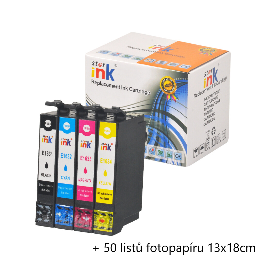 Starink kompatibilní cartridge Epson 16, T1636, C13T16364012 (Čierna + 3x Farby)