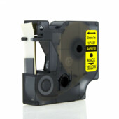 Kompatibilní páska s Dymo 45018, S0720580, 12mm x 7m, cerný tisk / žlutý podklad