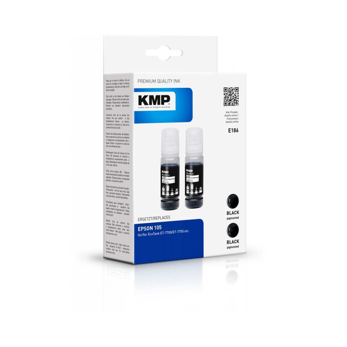 E-shop KMP kompatibilný fľaša s atramentom Epson 105, Epson T00Q1 (2x Čierna)