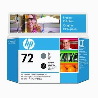 HP Atramentová cartridge HP Designjet T1100, C9380A, sivá + čierna, No. 72, tlačová hla - originál