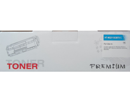 Kompatibilný toner HP 207X, HP W2211X s čipom (Azúrový)