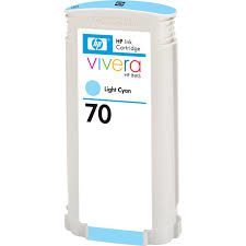 HP Atramentová cartridge HP Designjet Z2100, Z3100, C9390A, svetlo modrá, No. 70, 130 - originál