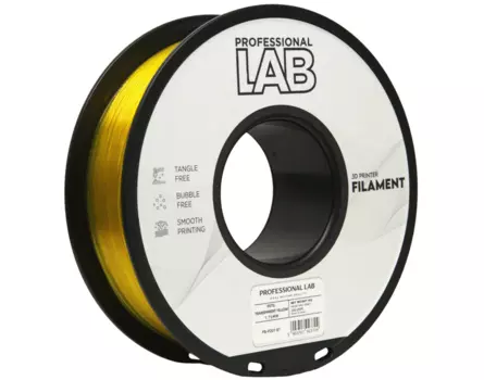 PETG filament Professional Lab - 1 kg žltá transparentní