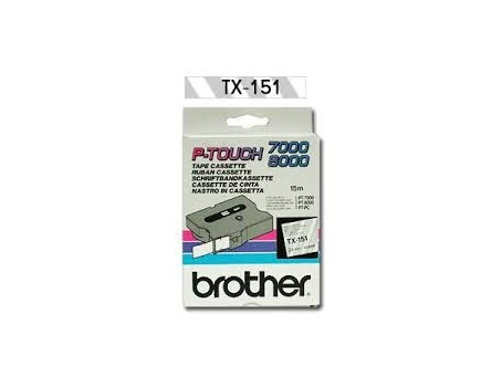 Páska Brother TX-151 - originálne (Čierny tlač/priesvitný podklad)