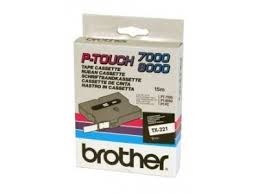 Páska do tlačiarne štítkov Brother TX-221, 9mm, čierny tlač / biely podklad, O