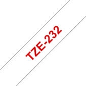 Páska Brother TZ-232 - originálne (Červený tlač/biely podklad)