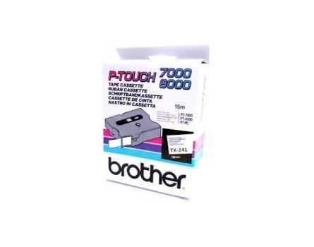 Páska Brother TX-241 - originálne (Čierny tlač / biely podklad)