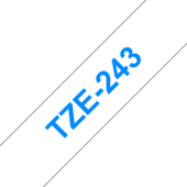Páska Brother TZ-243 (Modrý tlač/biely podklad)