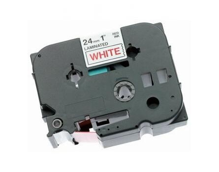 Páska Brother TX-252 - originálne (Červený tlač / biely podklad)