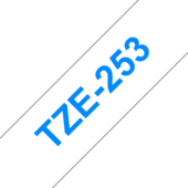 Páska Brother TZ-253 - originálne (Modrý tlač/biely podklad)