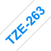 Páska Brother TZ-263 - originálne (Modrý tlač/biely podklad)