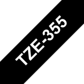 Páska Brother TZ-355 - originálne (Biely tlač/čierny podklad)