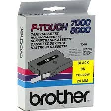 E-shop Páska do tlačiarne štítkov Brother TX-651, 24mm, čierny tlač / žltý podklad, O