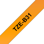 Páska Brother TZ-B31 - originálne (Čierny tlač/signálny oranžový podklad)