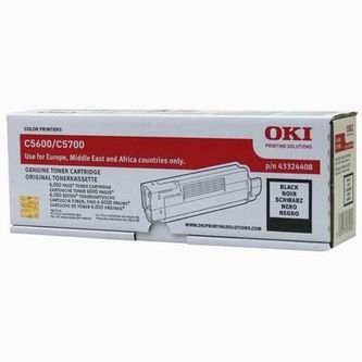 Oki Toner OKI C5600, 5700, čierny, 43324408, 6000s, O - originál