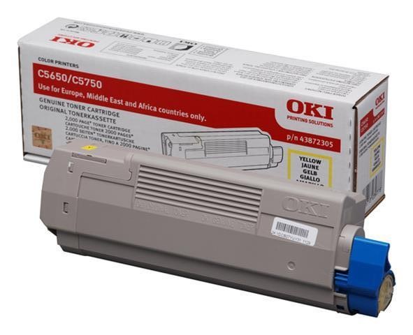 Oki Toner OKI C5650, 5750, žltá, 43872305, 2000s, O - originál