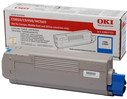 Toner OKI 43865723 - originálny (Azúrový)