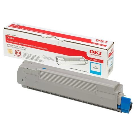 Oki Toner OKI C8600, modrý, 43487711, 6000s, O - originál