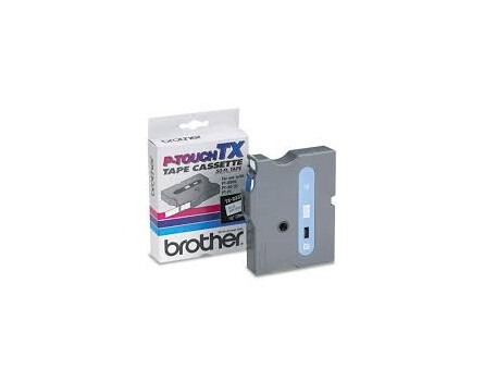 Páska Brother TX-253 - originálne (Modrý tlač / biely podklad)