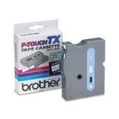 Páska Brother TX-253 - originálne (Modrý tlač / biely podklad)