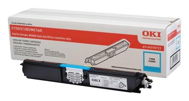 E-shop Oki Toner OKI C110 / 130n, cyan, 44250723, 2500s, O - originál