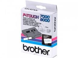 Páska do tlačiarne štítkov Brother TX-233, 12mm, modrý tlač / biely podklad, laminátová