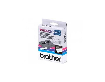 Páska Brother TX-233 - originálne (Modrý tlač / biely podklad)