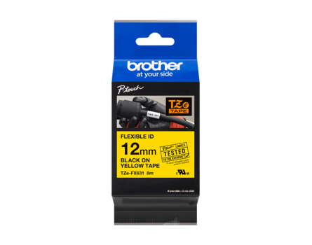 Páska Brother TZ-FX631 (Čierny tlač / žltý podklad)
