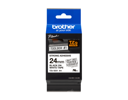 Páska Brother TZ-S251 - originálne (Čierny tlač / biely podklad)