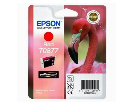 Atramentová cartridge Epson Stylus Photo R1900, C13T08734010, červená, 1 * 11,4ml, O