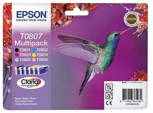 Epson T0807, C13T08074011, multipack- Tonery a náplně.cz - originál