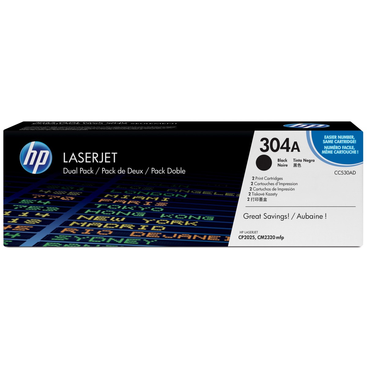 HP 304A, HP CC530AD DualPack Black (2 x Čierny) - originálný