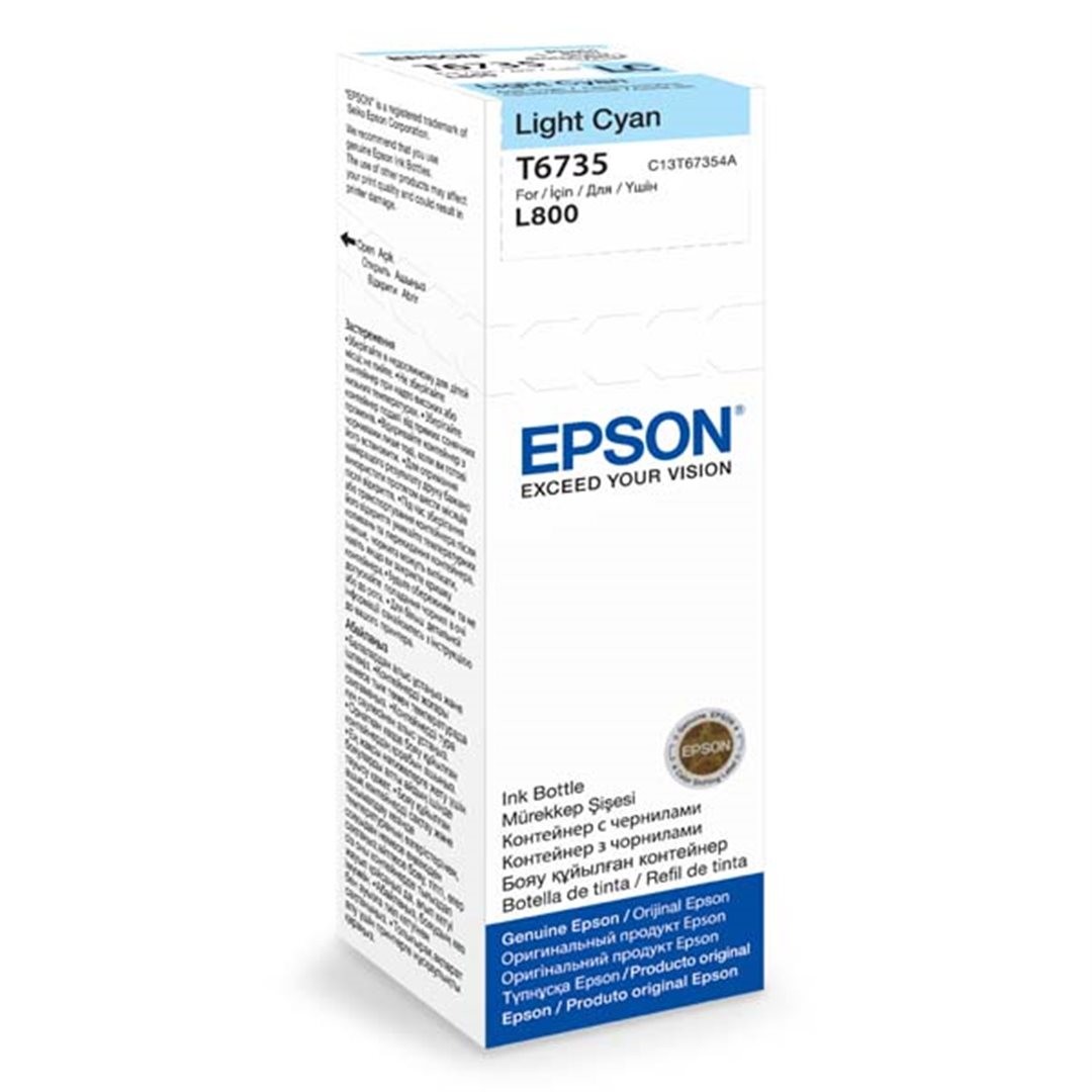Epson T6735, C13T67354A, fľaša s atramentom - originálný (Svetlo azúrová)