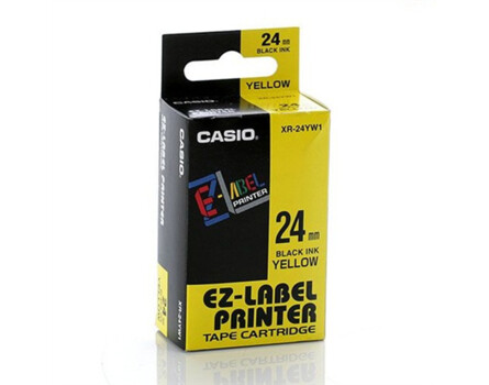 Páska Casio XR-24YW1 (Čierny tlač / žltý podklad) (24mm)