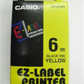 Páska Casio XR-6YW1 (Čierny tlač / žltý podklad) (6mm)