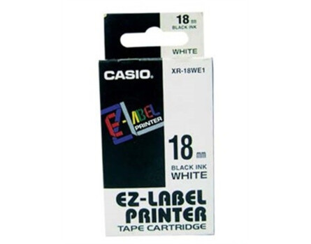 Páska Casio XR-18WE1 (Čierny tlač / biely podklad) (18mm)