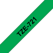 Páska Brother TZ-721 - originálne (Čierny tlač / zelený podklad)