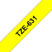 Páska Brother TZ-631 (Čierny tlač / žltý podklad)