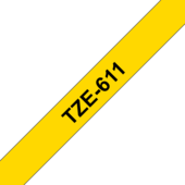 Páska Brother TZ-611 - originálne (Čierny tlač / žltý podklad)
