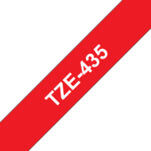 Páska Brother TZ-435 - originálne (Biely tlač / červený podklad)