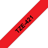 Páska Brother TZ-421 - originálne (Čierny tlač / červený podklad)