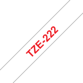 Páska Brother TZ-222 - originálny (Červený tlač / biely podklad)