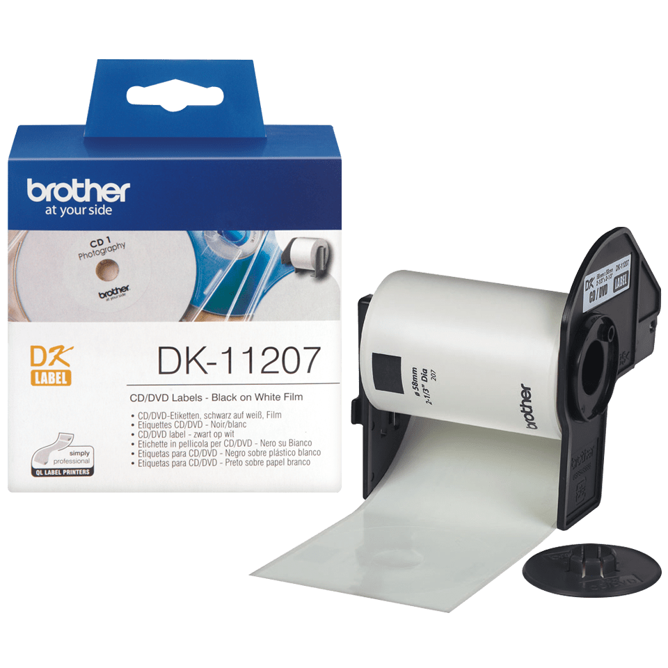 E-shop Brother DK-11207 'CD, DVD štítok' (58x58 mm, 100 ks)