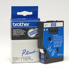 Páska Brother TC-595 - originálne (Biely tlač / modrý podklad)