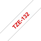 Páska Brother TZ-132 - originálne (Červený tlač / priesvitný podklad)