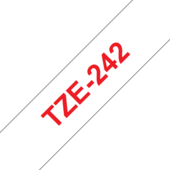 Páska Brother TZ-242 - originálne (Červený tlač / biely podklad)