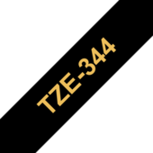 Páska Brother TZ-344 - originálne (Zlatý tlač / čierny podklad)