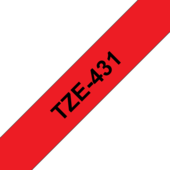 Páska Brother TZ-431 - originálne (Čierny tlač / červený podklad)