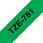 Páska Brother TZ-751 - originálne (Čierny tlač / zelený podklad)