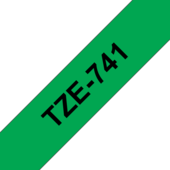 Páska Brother TZ-741 - originálne (Čierny tlač / zelený podklad)